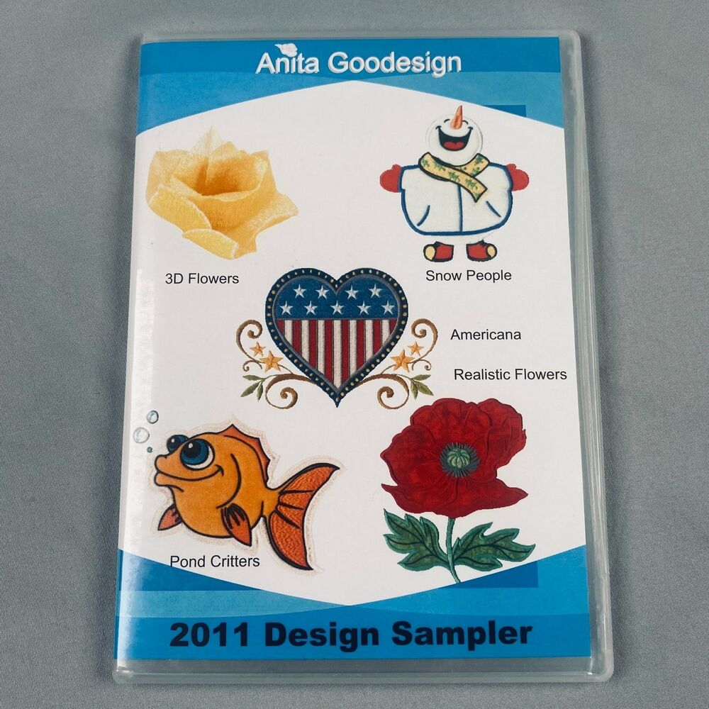 Anita Goodesign 2011 Design Sampler CD Tutorial Sheets and Full Catalog